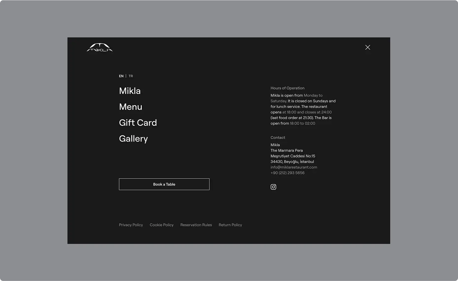 Mikla Restaurant Ss 7