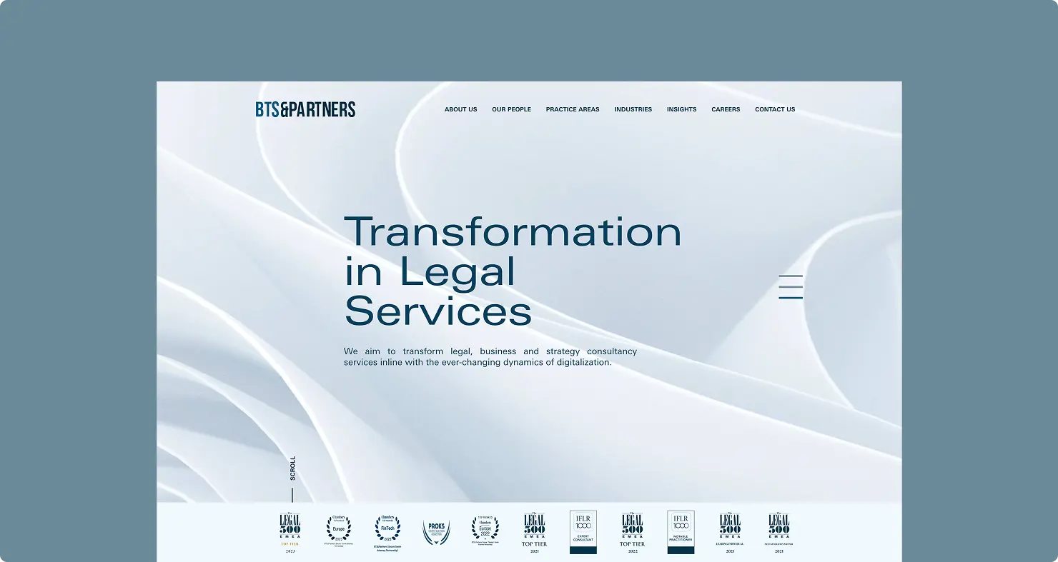 BTS & Partners Website Ekran Görüntüsü