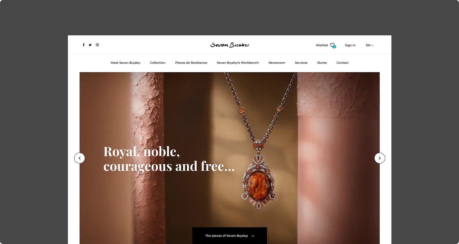 Sevan Bıçakçı Website Ekran Görüntüsü