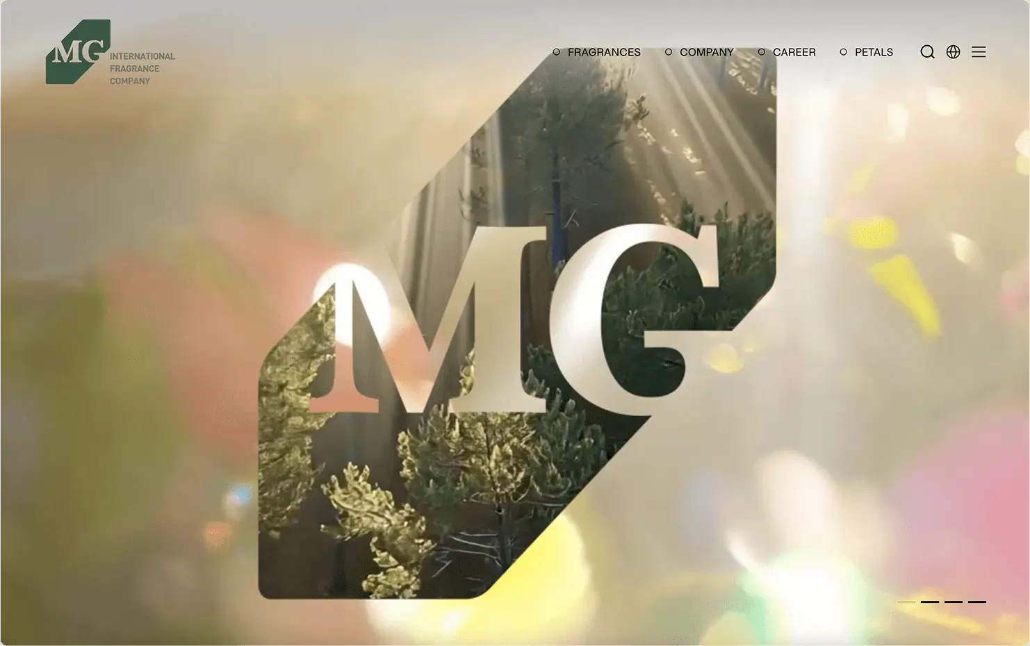 MG International Fragrance Company<br>(Gülçiçek) Website Ekran Görüntüsü