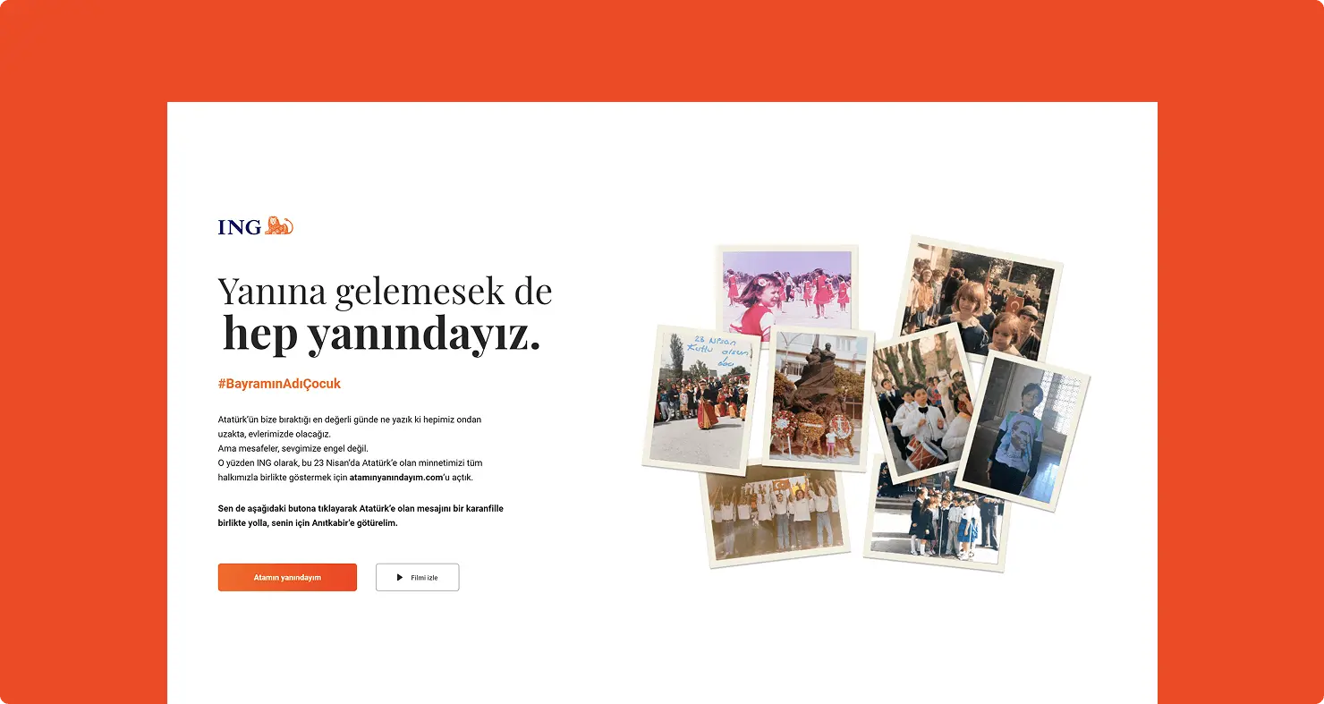 ING #BayramınAdıÇocuk Website Ekran Görüntüsü