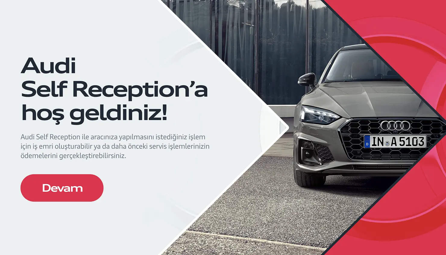 Audi Kiosk Uygulaması Website Ekran Görüntüsü