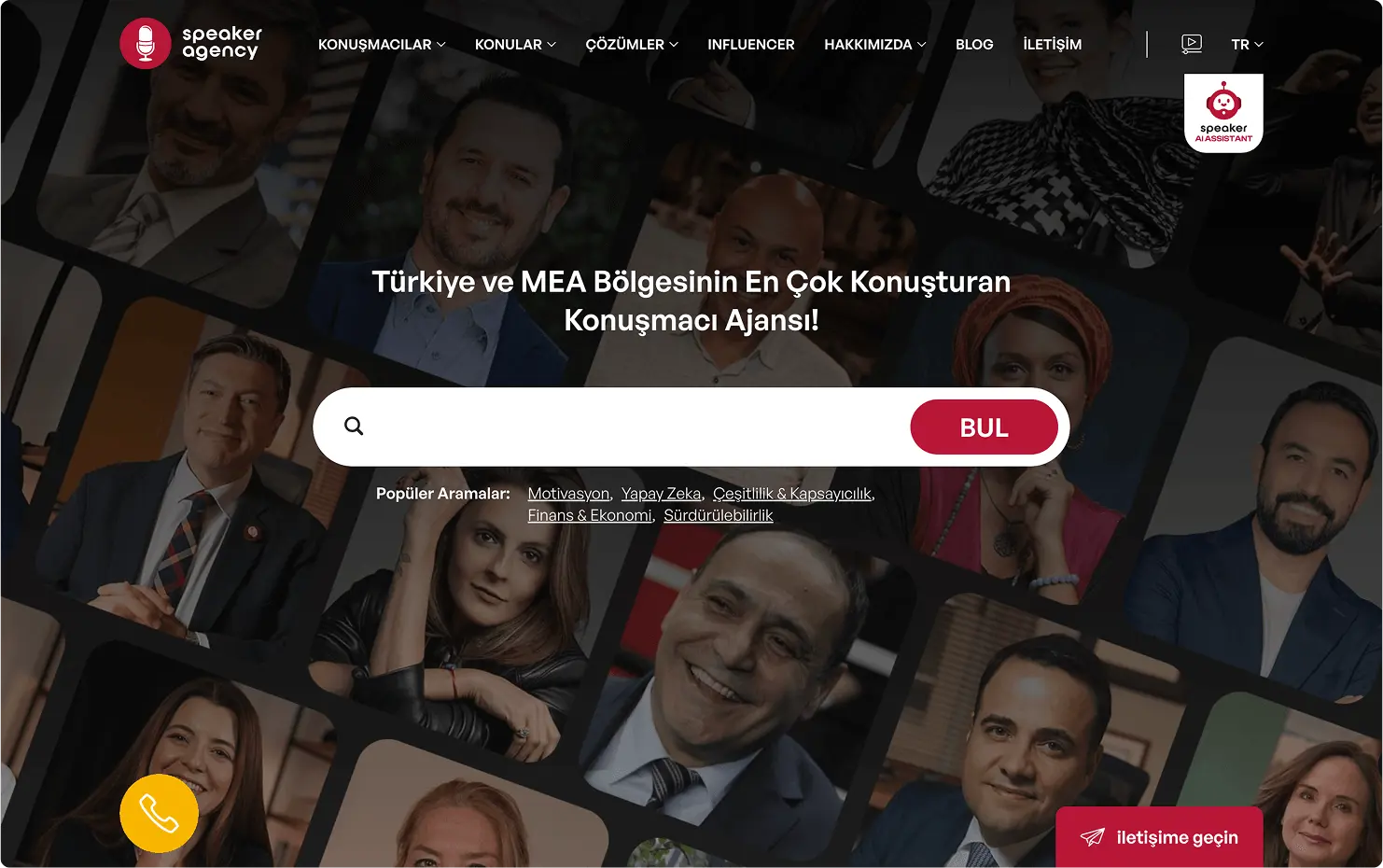 Speaker Agency Website Ekran Görüntüsü