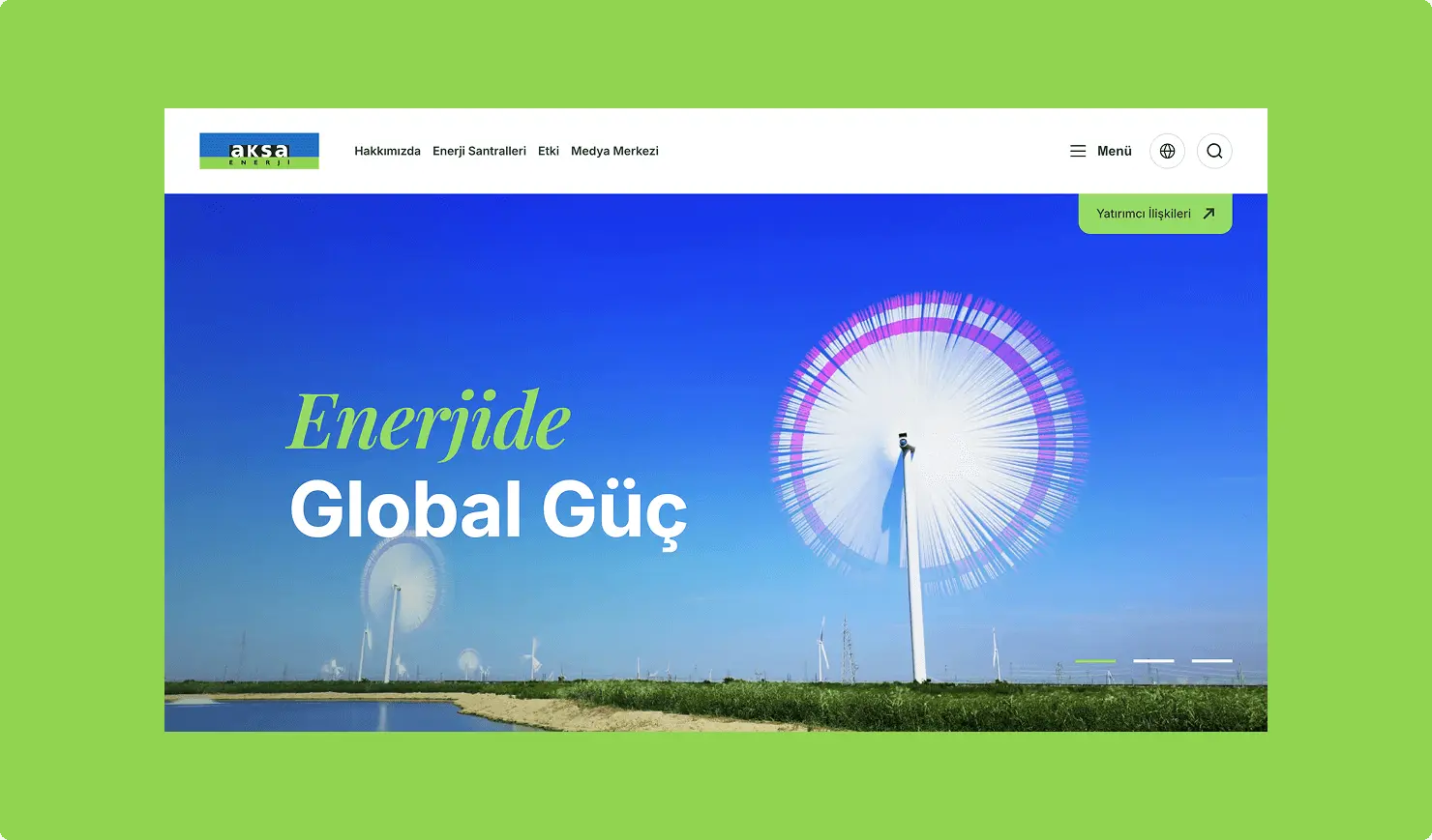 Aksa Enerji Website Ekran Görüntüsü