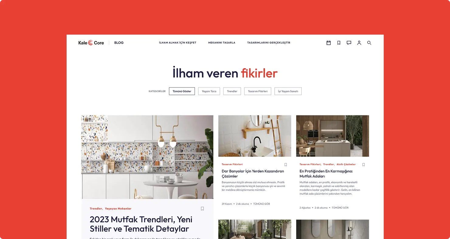 KaleCore Blog Website Ekran Görüntüsü